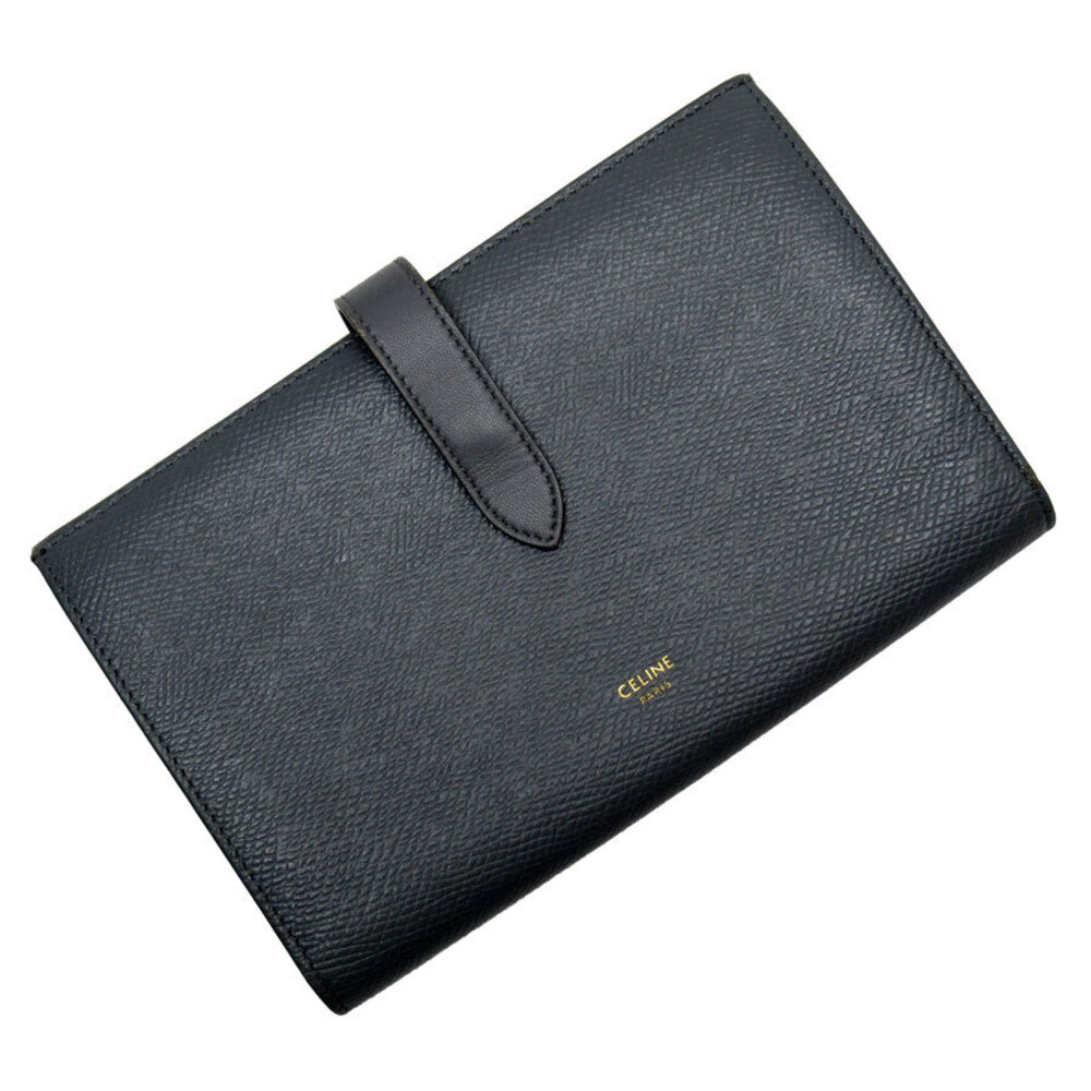 Celine Bi fold Wallet Leather Gray